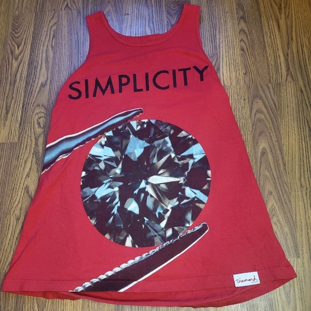 Diamond Supply Mens XL sleeveless Muscle Shirt Simplicity USA Made A97